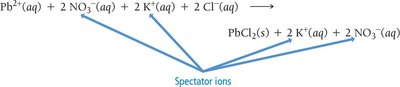 Spectator ions in a precipitation reaction