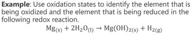 Example: Assigning oxidation states in a redox reaction