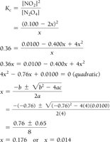 Solving for x in equilibrium