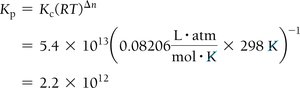 Calculation of Kp from Kc