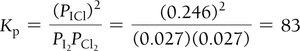 Calculation of Kp with equilibrium values