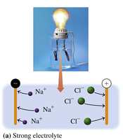Strong electrolyte: NaCl