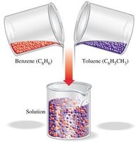 Mixing of benzene and toluene increases entropy