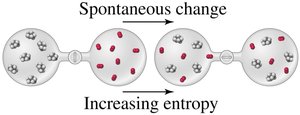 Spontaneous change and increasing entropy