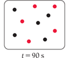 t=90s, even more product B formed