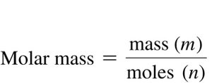 Molar density, molar mass, and density relationship