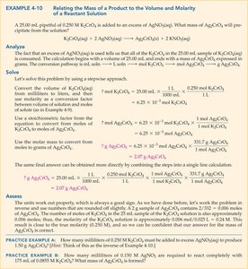 Worked example: Relating mass of product to volume and molarity of reactant solution