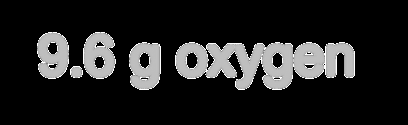 9.6 g oxygen