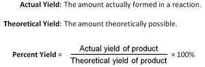 Percent yield formula