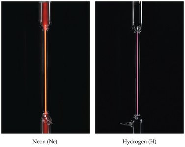 Neon and hydrogen emission tubes