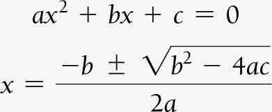 Quadratic formula