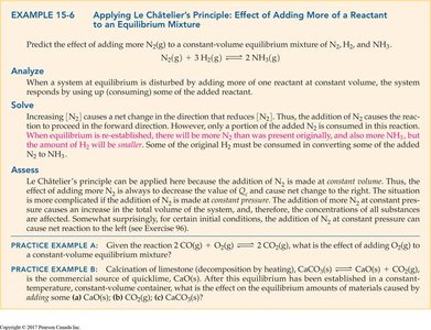 Example of Le Chatelier's Principle