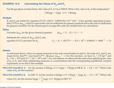 Example calculation of KP and Kc