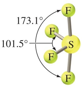 Bond angles in SF4