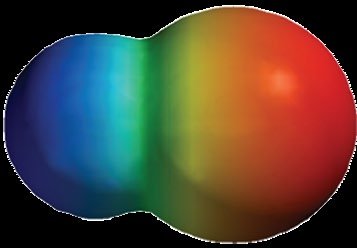 Electron density map for H2