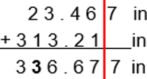 Addition example for significant figures