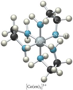 [Co(en)3]3+ complex structure