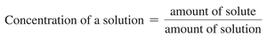 Concentration equation