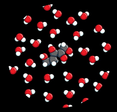 Particulate diagram of a homogeneous mixture