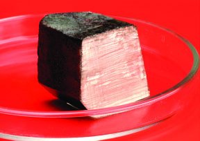 A sample of lithium metal