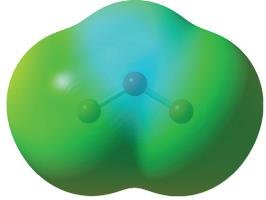 Electrostatic potential map of ozone (resonance)