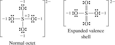 Normal octet vs. expanded valence shell