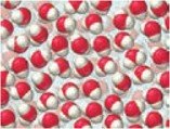 Liquid water molecular diagram