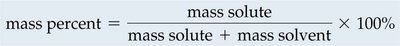 Mass percent formula