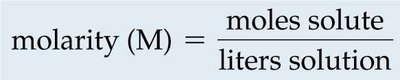 Molarity formula