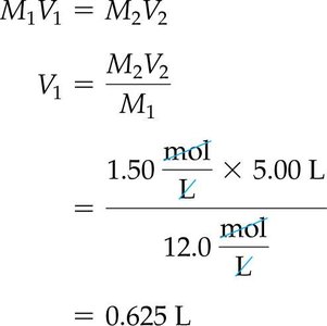 Sample dilution calculation
