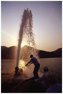 Engineers venting CO2 from Lake Nyos
