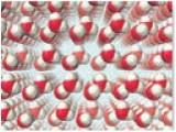 Molecular view of solid water (ice)