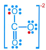 Resonance structure 2 of carbonate ion