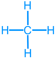 Lewis structure of methane (CH4)