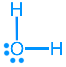 Lewis structure of water (H2O)