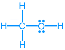 Lewis structure of methanol (CH3OH)