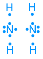Lewis structure of hydrazine (N2H4)