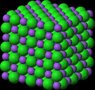 Model of NaCl nanocrystal