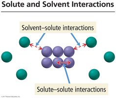 Solute and solvent interactions