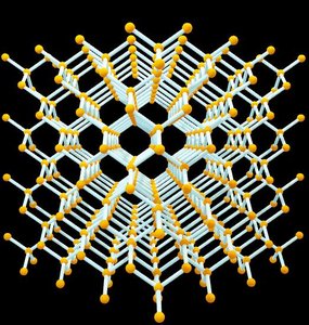 Diamond atomic structure
