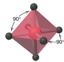 Octahedral geometry with 90 degree bond angles