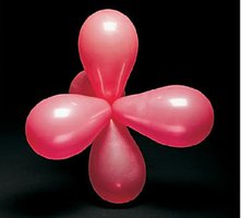 Balloon model of trigonal bipyramidal geometry