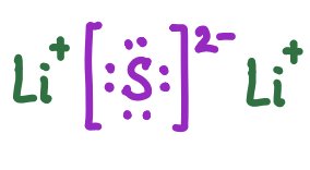 Li2S Lewis symbol