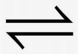 Double arrow symbol for equilibrium