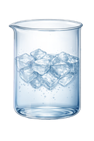 Beaker with ice and water illustrating physical equilibrium