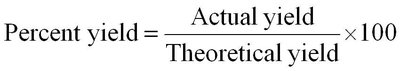 Percent yield equation