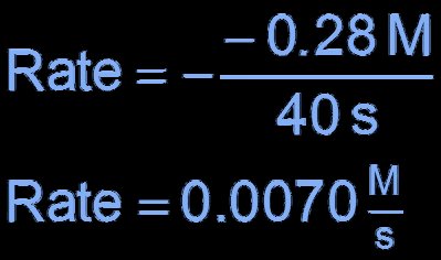 Sample calculation of rate