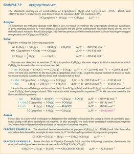 Example calculation using Hess's Law