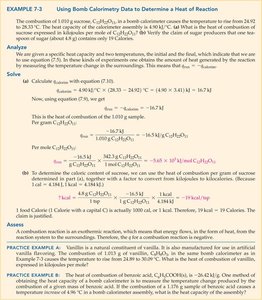 Example calculation using coffee-cup calorimeter