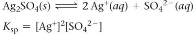 Ksp expression for Ag2SO4